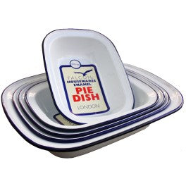 Enamel Oblong  Pie Dish 24 CM