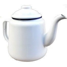 Enamel Tea Pot White 14cm