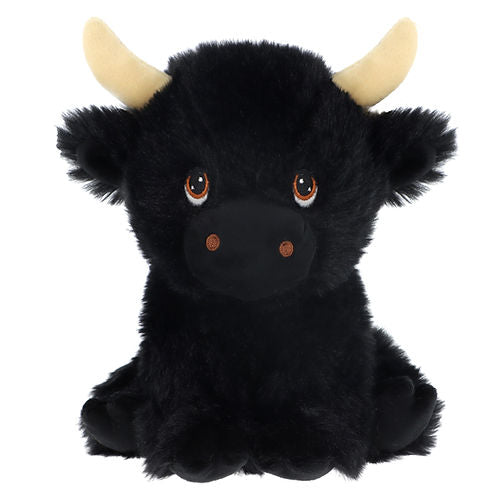 Keel Eco Black Shaggy Cow 18cm