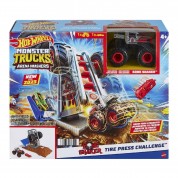 New Hot Wheels Monster Trucks Track Race Set Playset Original Diecast Car  Boys Toys for Children Fire Crash Challenge HNB90