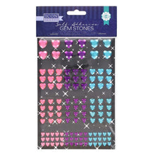 Gem Stones Hearts Coloured 120pk Assorted