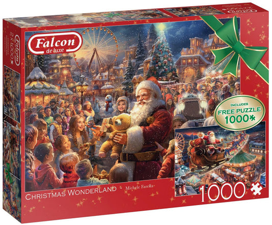 Falcon Christmas Christmas Wonderland 2 x 1000 Piece Jigsaw Puzzles