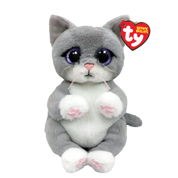 TY Morgan Grey Cat Beanie Bellie