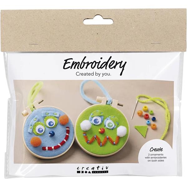 Mini Craft Kit Embroidery Faces