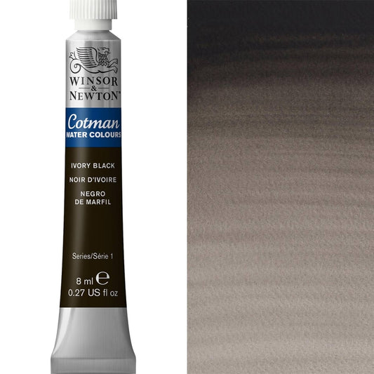 Cotman Watercolour Ivory Black 8ml