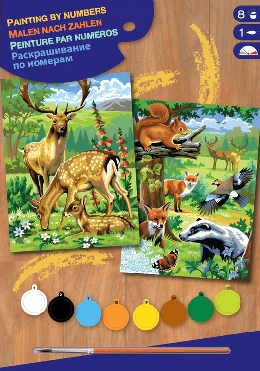 Paint By Numbers Woodland Animals 2 Pack