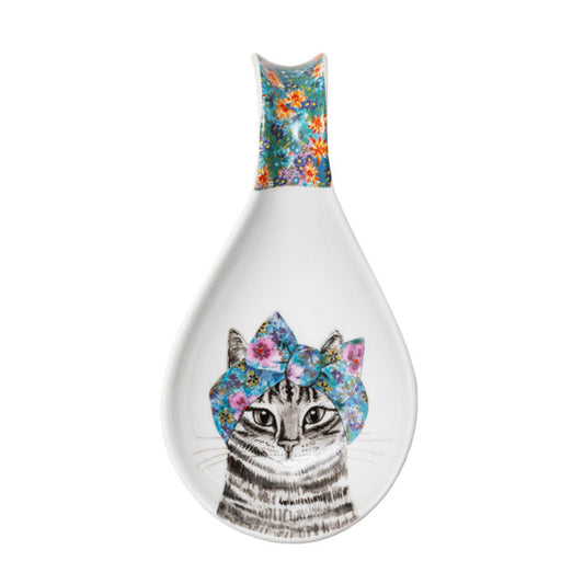 Porcelain Cat Spoon Rest Tipperley Hill