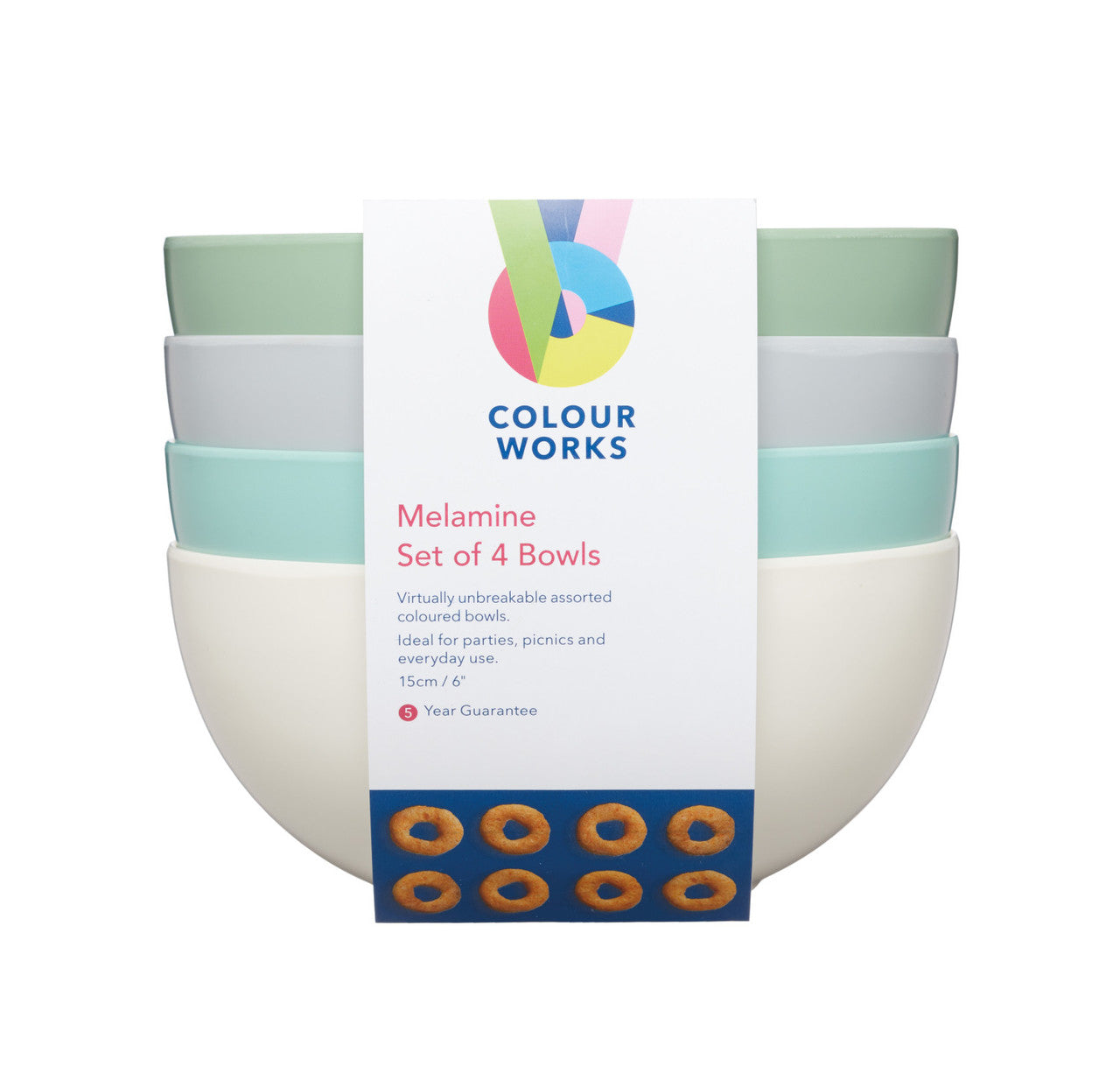 Colourworks Classics Melamine Bowls, Set of 4