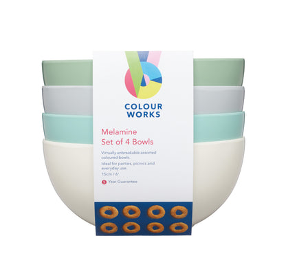 Colourworks Classics Melamine Bowls, Set of 4