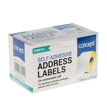 Concept Roll 200 Self Adhesive White Address Labels