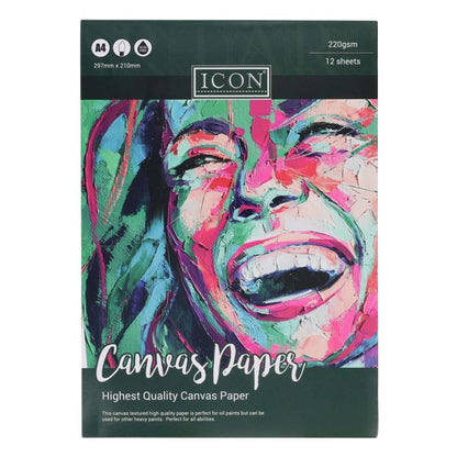 Icon A4 Canvas Pad 12pg 220gsm