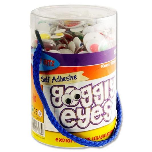600 Goggly Eyes Asst Coloured