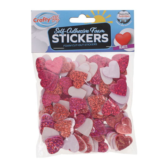 Hearts Squishy Foam Stickers