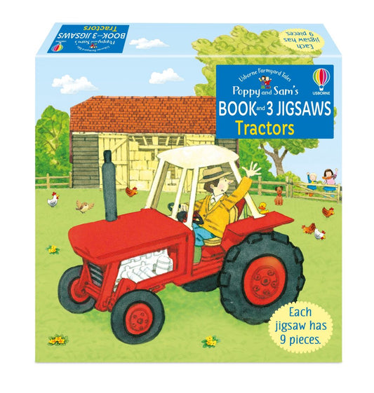 Poppy and Sam's Book and 3 Jigsaws - Tractors