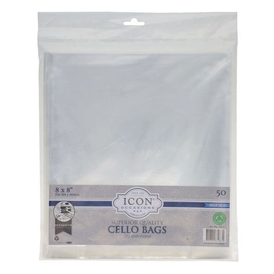 8x8 Cello Bags 50Pk