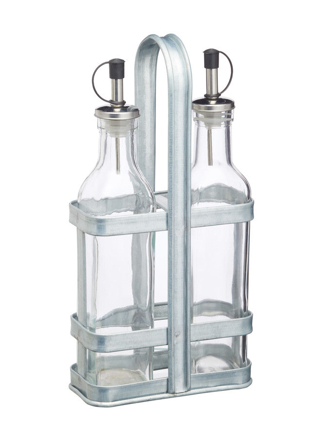 Oil & Vinegar Set In Holder
