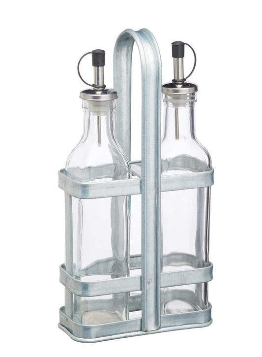 Oil & Vinegar Set In Holder