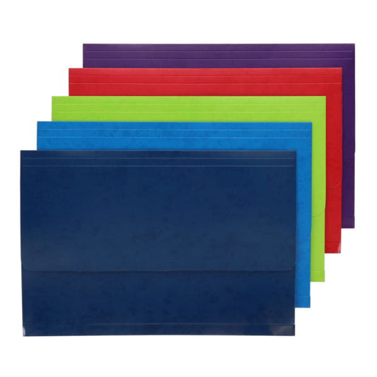 Premto Cardboard Document Wallets - 5 Asstorted Colours