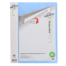 Premto Pastel A4 60 Pockets Display Book Cornflower Blue