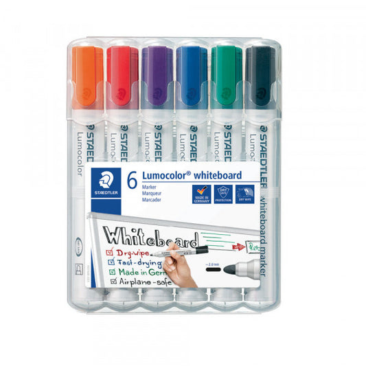 Staedtler Lumocolor 6 Whiteboard Markers With Round Tip