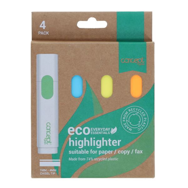Eco Highlighters 4pk