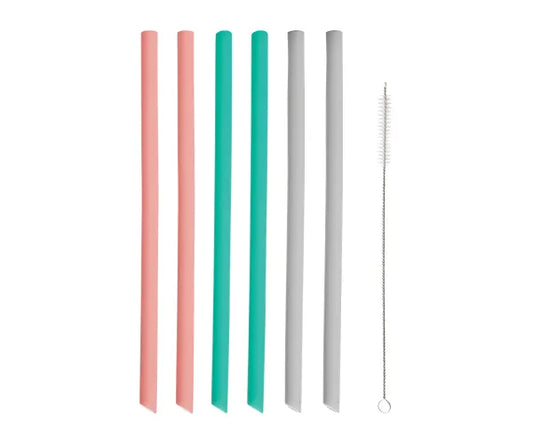 6 Typhoon Silicone Straight Straws