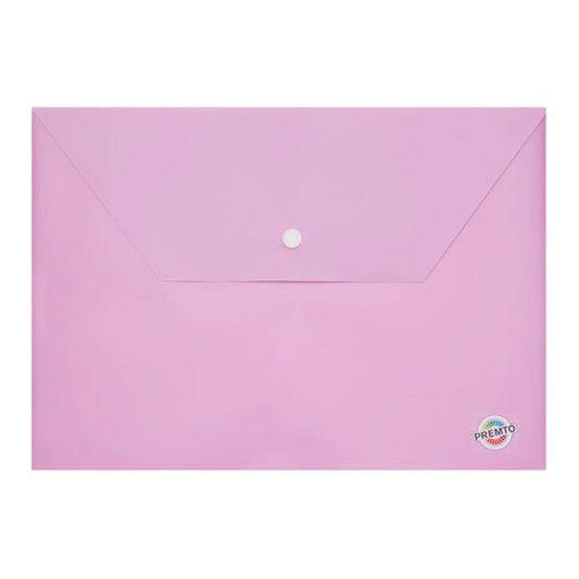 Premto Pastel A4 Button Wallet Wild Orchid