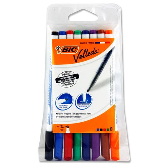 Bic Velleda Pkt.8 Asst Fine Tip