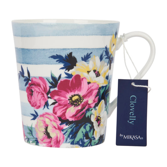 Mikasa Clovelly Porcelain 330ml Nautical Striple Conical Mug