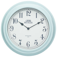 Wall Clock Vintage Blue