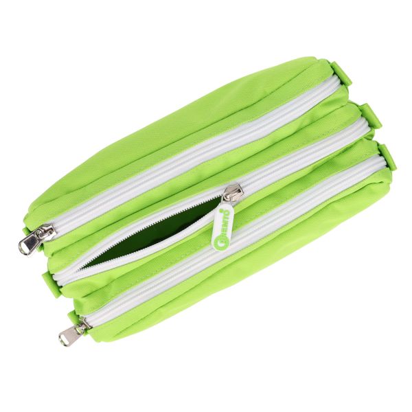 Premto Pastel 3 Pocket Pencil Case Caterpillar Green