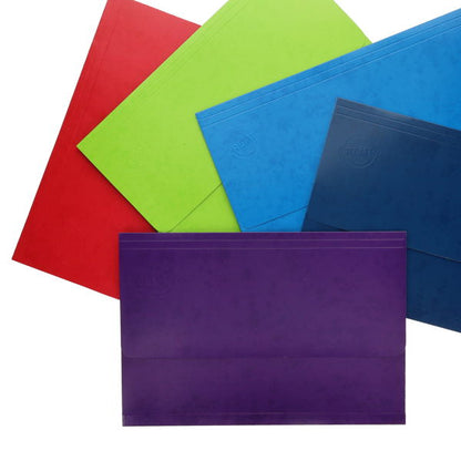 Premto Cardboard Document Wallets - 5 Asstorted Colours