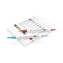 Icon 12pk Of Dual Tipped Brush Markers Metallic Pearl
