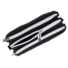 Premto 3 Pocket Pencil Case Jet Black