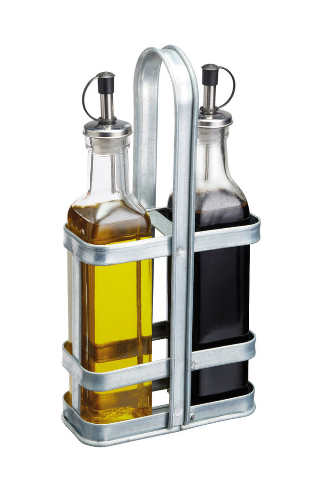 Oil & Vinegar Set In Holder
