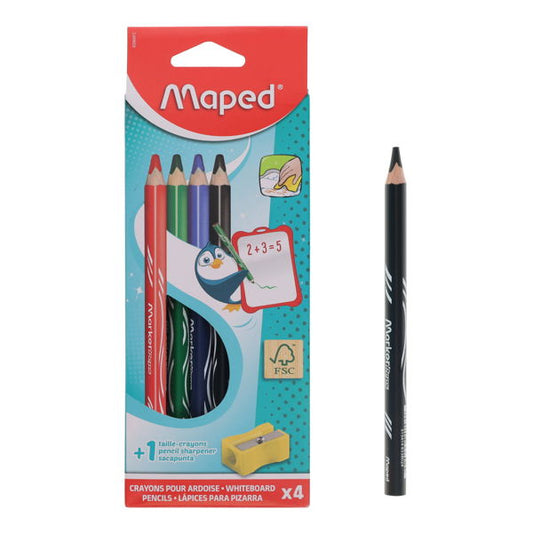 Whiteboard Pencils 4pk Maped