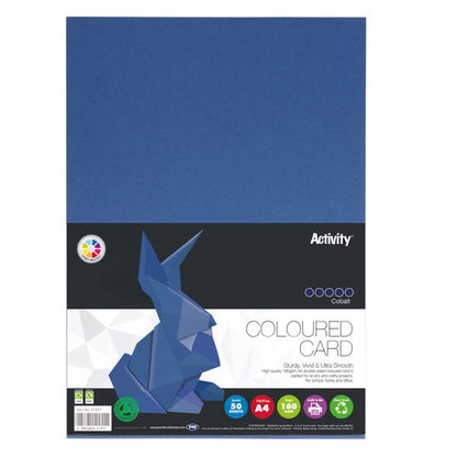 A4 Card Cobalt 160Gsm 50pk