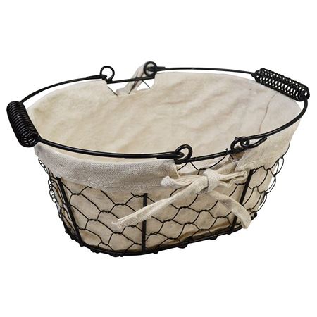 Wire Basket With Lining 25x17x17cm