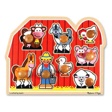 Melissa & Doug Wooden Jumbo Peg Puzzle Farm