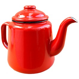 Enamel Tea Pot Red 14cm