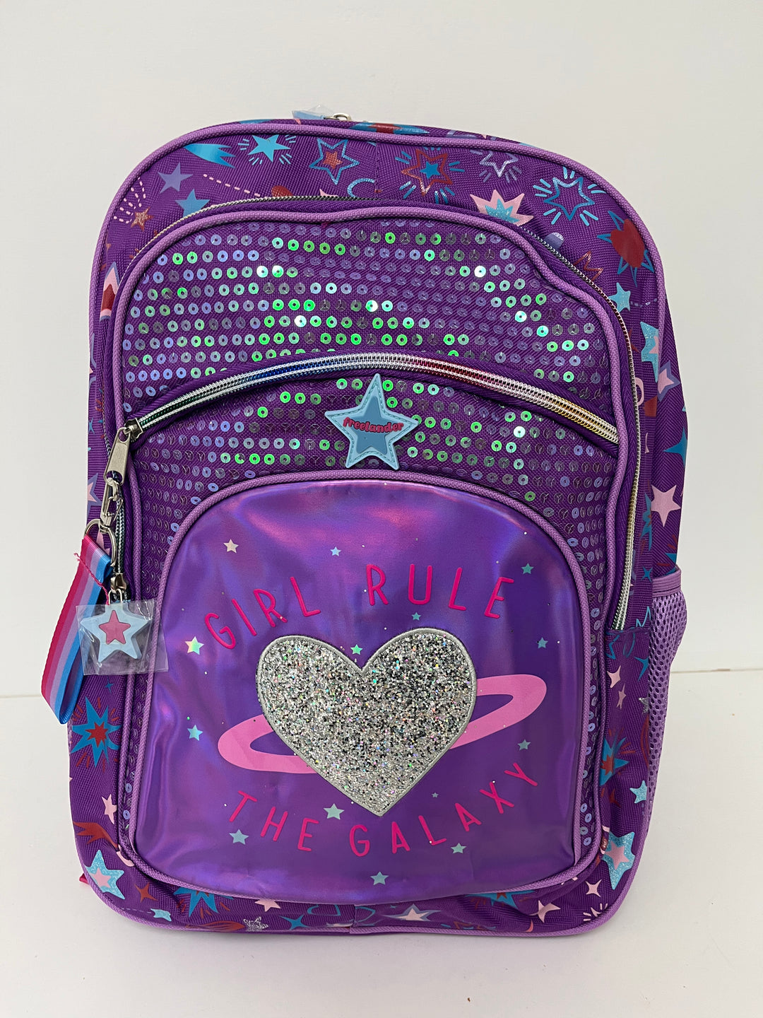Backpack Purple Sparkle Heart