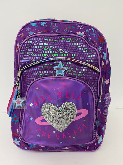 Backpack Purple Sparkle Heart