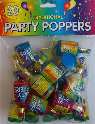 20Pk Party Poppers