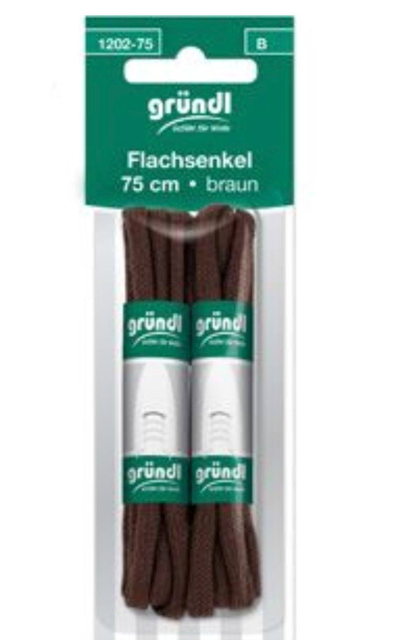 75cm Brown Shoe Laces 2pk