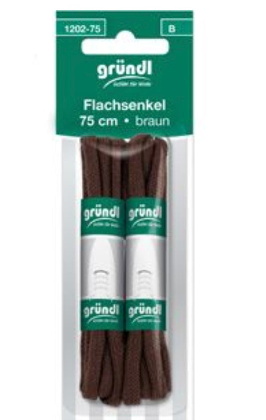 75cm Brown Shoe Laces 2pk