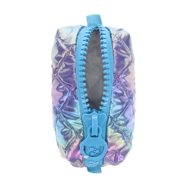 Pencil Case Puffy Metallic Blue