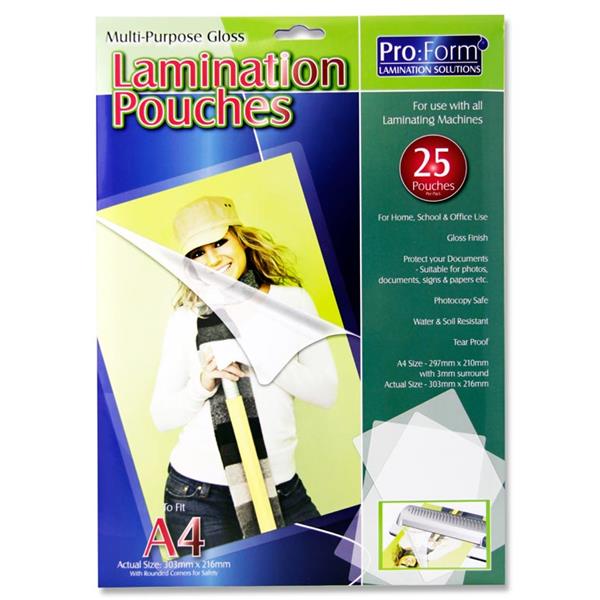 Pro:form A4 Pack 25 Laminating