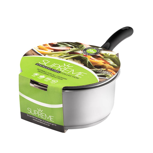 20CM S/S SAUCE PAN/LID SUPREME