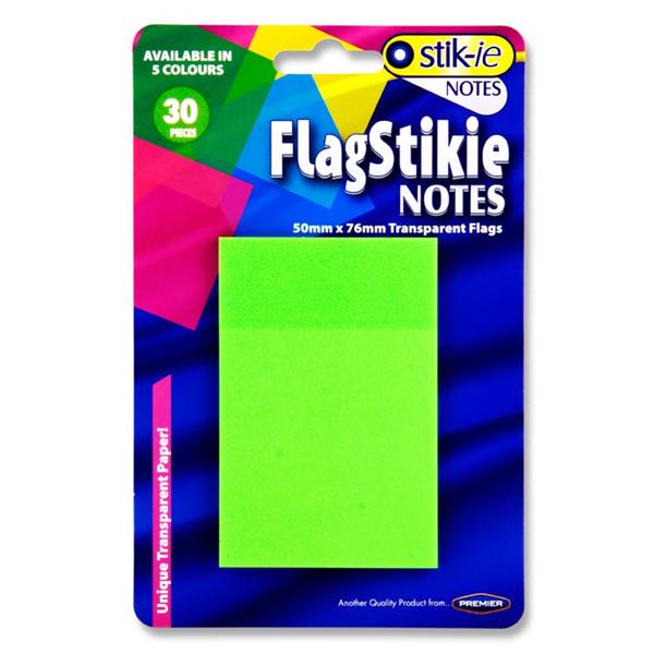 STIKIE FLAG TRANSPARENT NOTE