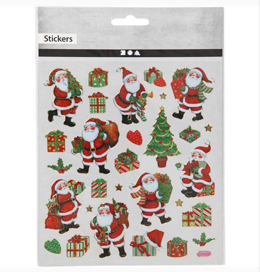 Christmas Stickers Santa/Trees